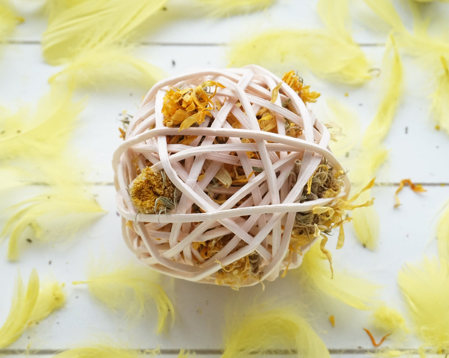 Wicker Rattan Marigold Bomb
