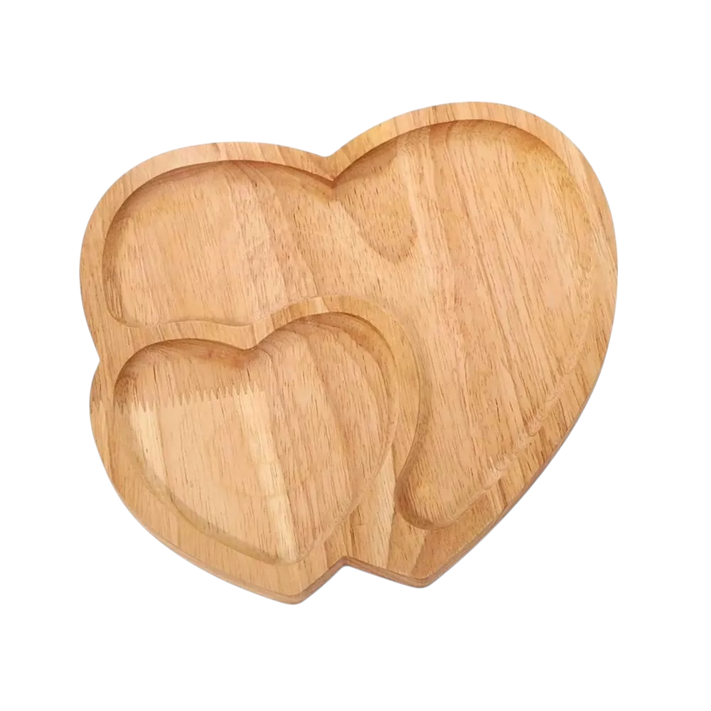 Double Heart Dinner Plate