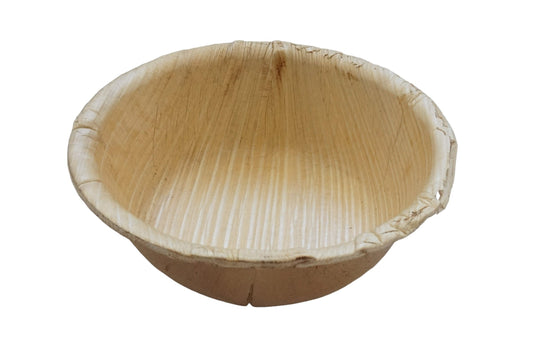 Palm Leaf Round Bowl