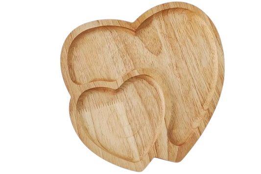 Double Heart Dinner Plate